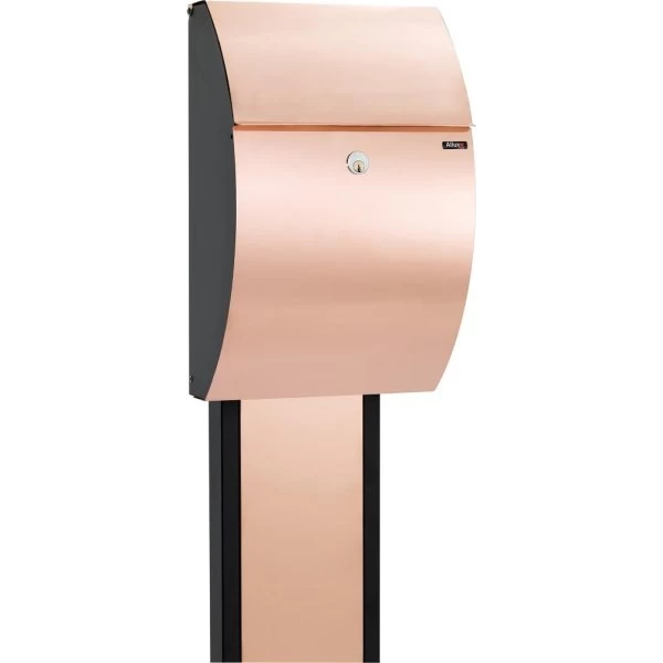 Allux 7000 Postkasse, Sort M. Kobber Front 2 Allux 7000 Postkasse, Sort M. Kobber Front - Billede 2