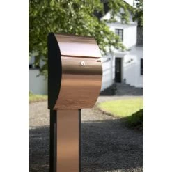 Allux 7000 Postkasse, Sort M. Kobber Front 7 Allux 7000 Postkasse, Sort M. Kobber Front -Tuin- En Buitengereedschap allux 7000 postkasse sort m kobber front 3