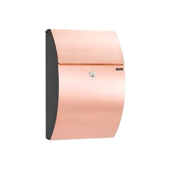 Allux 7000 Postkasse, Sort M. Kobber Front 1 Allux 7000 Postkasse, Sort M. Kobber Front