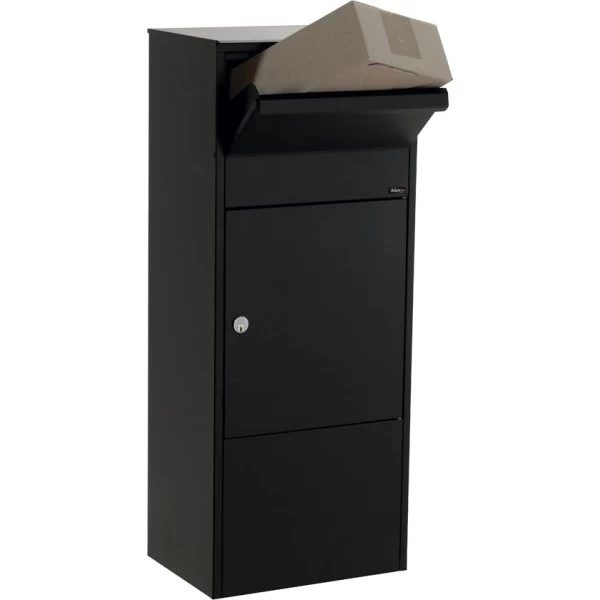 Allux 800 Pakkepostkasse, Sort M. Udtag Bag 2 Allux 800 Pakkepostkasse, Sort M. Udtag Bag - Billede 2