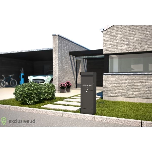 Allux Grundform Pakkepostkasse, Sort 3 Allux Grundform Pakkepostkasse, Sort - Billede 3