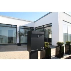 Allux Grundform Postkasse, Sort -Tuin- En Buitengereedschap allux grundform postkasse sort 5