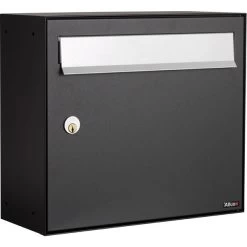 Allux HC4 Systempostkasse, Sort Stål