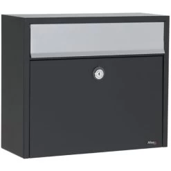 Allux LT150 Postkasse M/cylinderlås, Sort