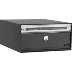 Allux PC1 Systempostkasse, Antracit Stål, Front