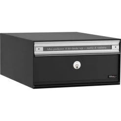 Allux PC1 Systempostkasse, Sort Stål, Front