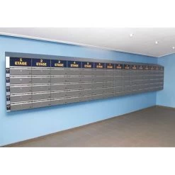 Allux PC2 Systempostkasse, Alugrå Stål, Front -Tuin- En Buitengereedschap allux pc2 systempostkasse alugra stal front 2