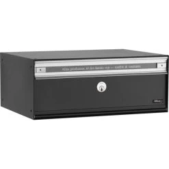 Allux PC2 Systempostkasse, Sort Stål, Front