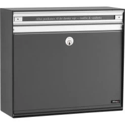 Allux SC135 Systempostkasse, Antracit Stål