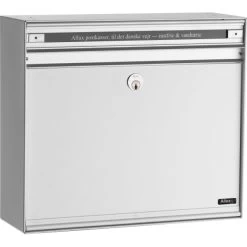 Allux SC135 Systempostkasse, Hvid Stål