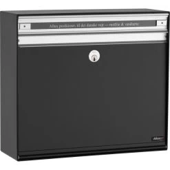 Allux SC135 Systempostkasse, Sort Stål