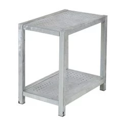 Plus Anretterbord Perf., Varmgalv. Stål, 47x77x72 Cm