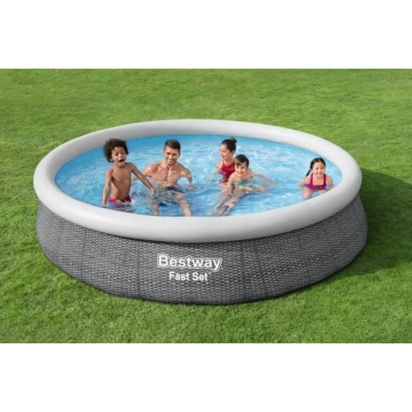 Bestway Fast Set Pool, 366x76 Cm, 5.377L, Antracit 2 Bestway Fast Set Pool, 366x76 Cm, 5.377L, Antracit - Billede 2