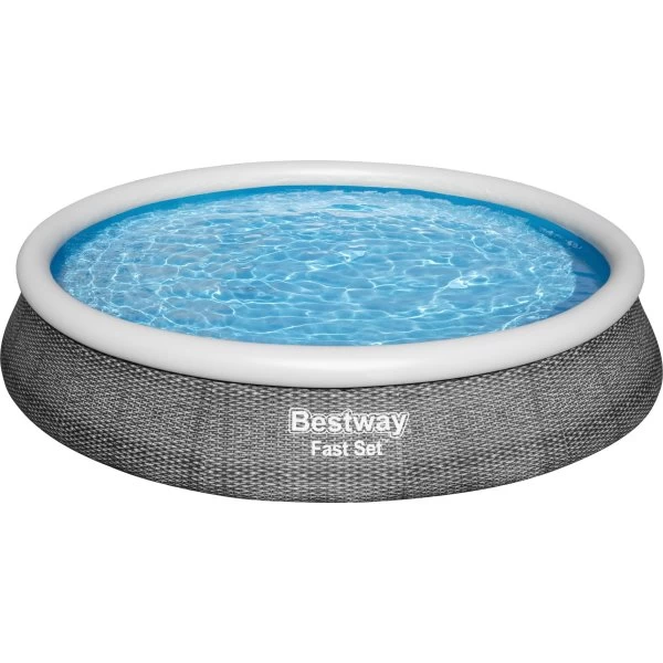 Bestway Fast Set Pool 396 X 84cm, 7340 L, Antracit 1 Bestway Fast Set Pool 396 X 84cm, 7340 L, Antracit