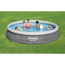 Bestway Fast Set Pool Ø457cm, 9.677 L, Antracit 5 Bestway Fast Set Pool Ø457cm, 9.677 L, Antracit -Tuin- En Buitengereedschap bestway fast set pool o457cm 9677 l antracit 3