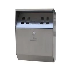 No Name Grey Væghængt Udendørs Askebæger, Rustfrit Stål