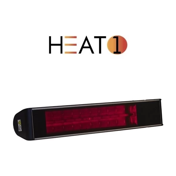HEAT1 Eco Pro-line 2000W, Glasfront, Sort 2 HEAT1 Eco Pro-line 2000W, Glasfront, Sort - Billede 2