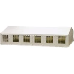 Luksus Partytelt 6x12 M, 80 Pers., PVC, Hvid
