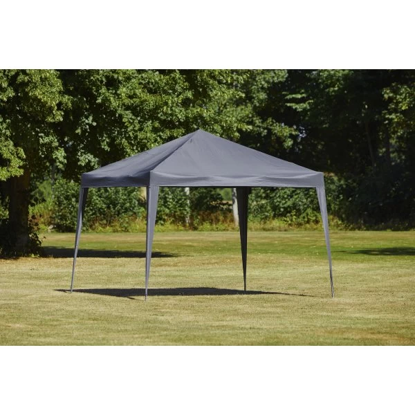 Pavillon 3x3 M, Easy Up, Grå 2 Pavillon 3x3 M, Easy Up, Grå - Billede 2
