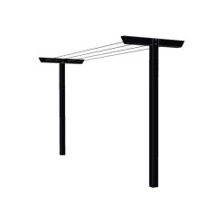 Plus Classic Tørrestativ Inkl. Snor/beslag, Sort