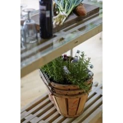 Plus Tralle Grillbord M/ 1 Hylde, Drivtømmer -Tuin- En Buitengereedschap plus tralle grillbord m 1 hylde drivtommer 5