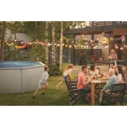 Swim & Fun Pool Basic, 610x375x120 Cm, Hvid, 20.893L -Tuin- En Buitengereedschap pool basic 610x375x120 cm hvid 20893l 3