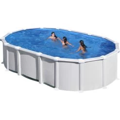 Swim & Fun Pool Basic, 730x375x132 Cm, Hvid, 28.217L