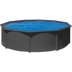 Swim & Fun Pool Basic, Ø460 X 120 Cm, Antracitgrå, 17.450L