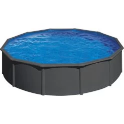 Swim & Fun Pool Basic, Ø550 X 120 Cm, Antracitgrå, 24.900L