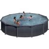 Swim & Fun Pool Basic, Ø550 X 132 Cm, Sort Grafit, 27.798L