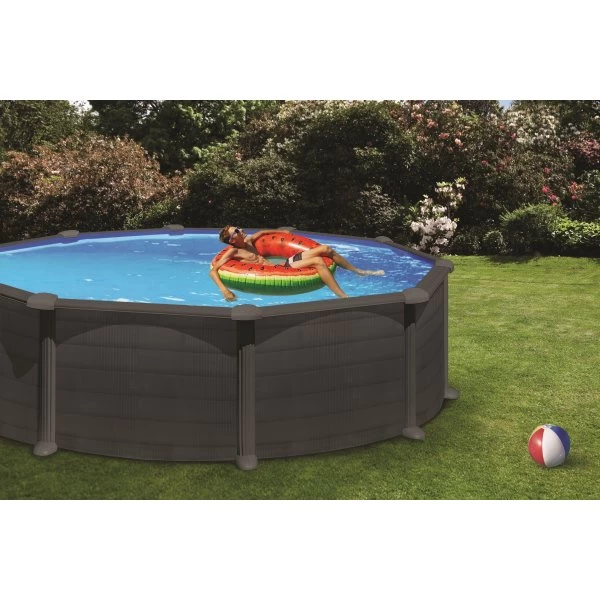 Swim & Fun Pool Basic, Ø550 X 132 Cm, Sort Grafit, 27.798L 3 Swim & Fun Pool Basic, Ø550 X 132 Cm, Sort Grafit, 27.798L - Billede 3